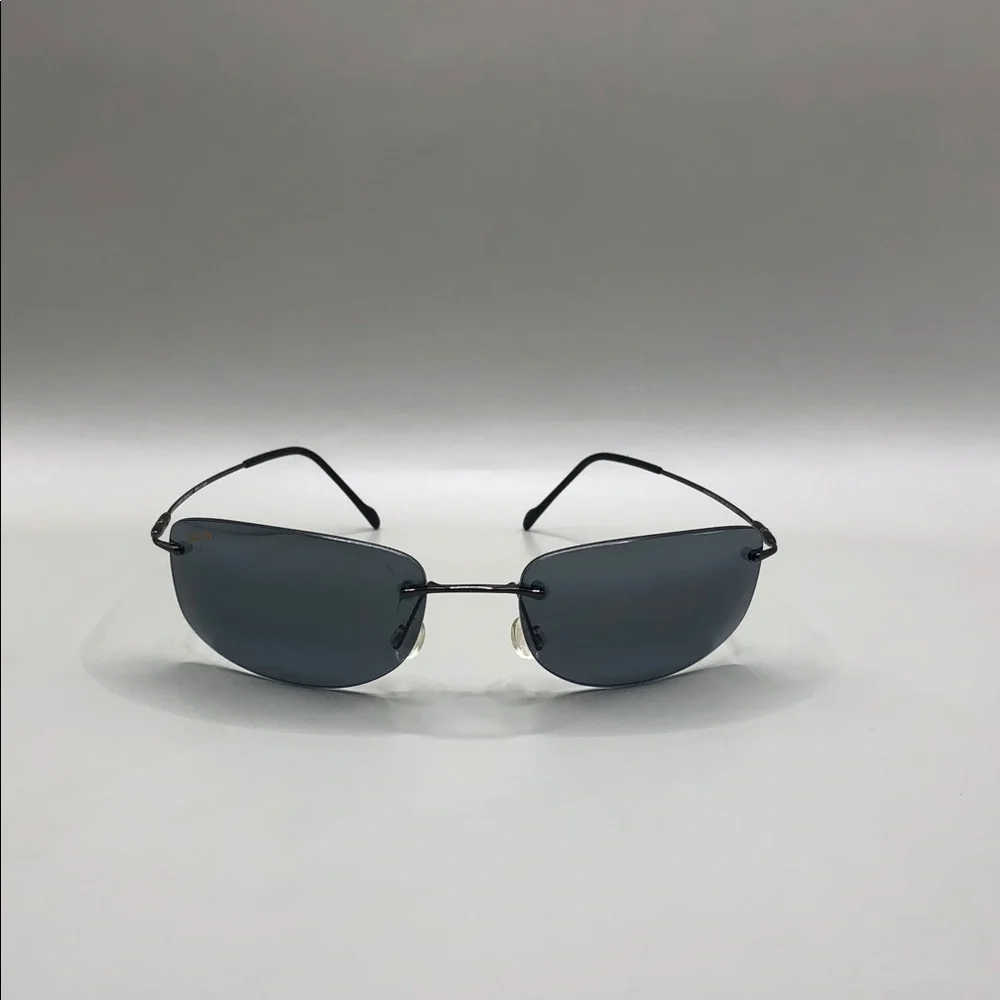 Maui Jim MJ450-02 Lahaina Polarized Stainless Gunmetal Sunglasses 59-19-130 FLAW